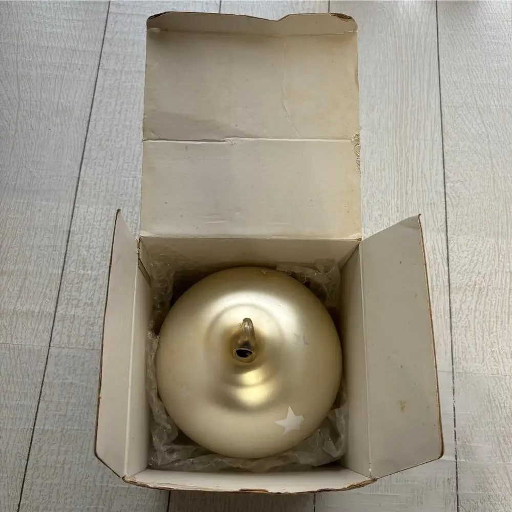 Vintage Department 56 Oversized Frosted Mercury Glass Ornament